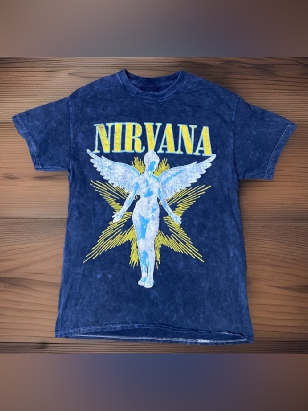 Nirvana In Utero Concert Tour With City List Shirt Sz.M Grunge Punk Modern Retro - Picture 1 of 7